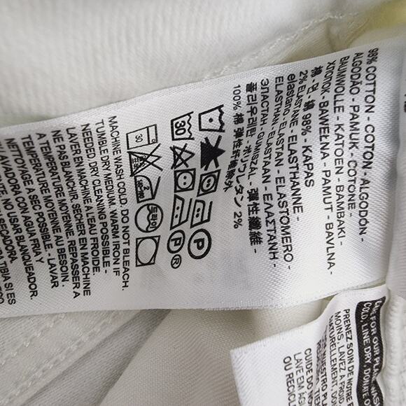 NWT Levi's High Rise Shortie White Denim Cut Off Distressed Shorts 32 14 - Picture 9 of 11